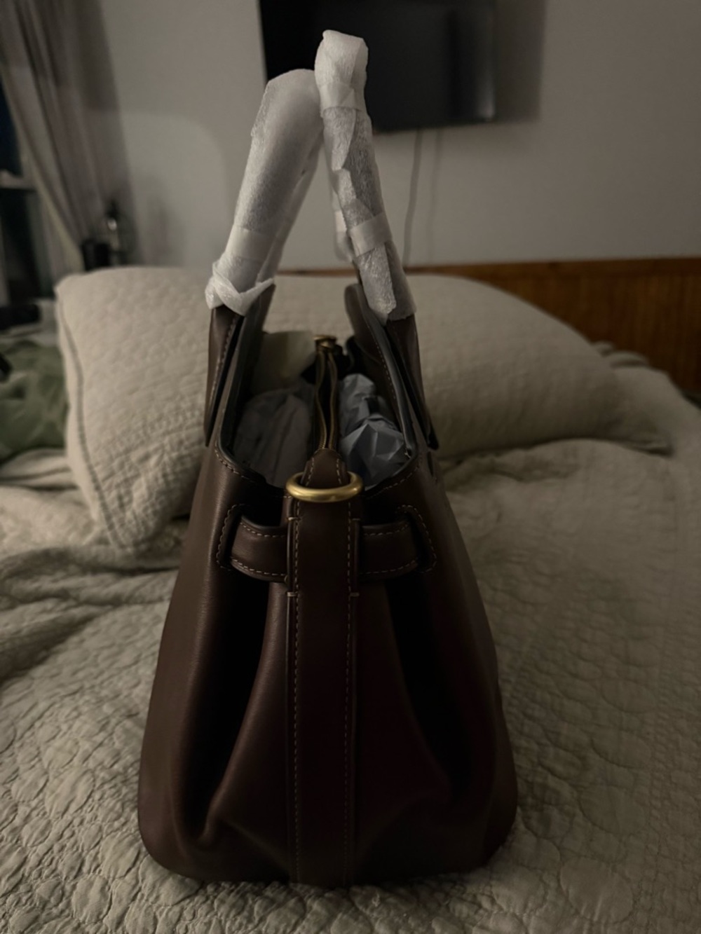 COACH Empire 35 Maple Leather Satchel - Picture 2 of 5